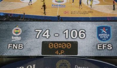 Basketbol Avrupa ligi Fenerbahçe Anadolu Efes’e 74-106 mağlup oldu