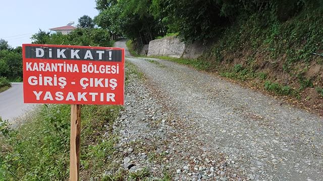 Giresun’un Espiye ilçesinde karantina uygulaması