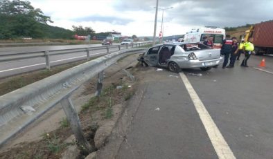 Samsun’da otomobilin bariyere çarpması sonucu bir kişi öldü