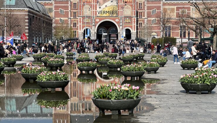 Amsterdam’da laleler sokakları süslemeye başladı